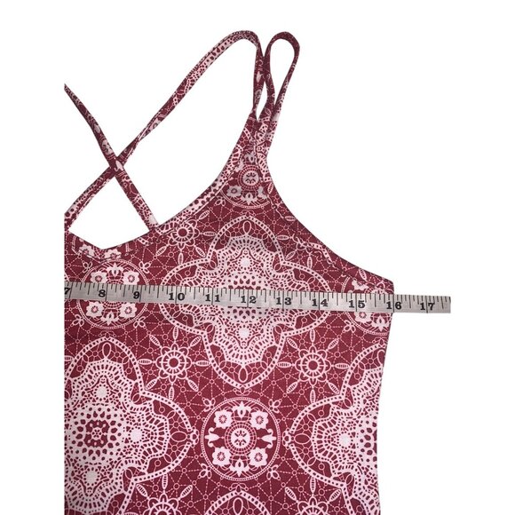 Womens Red & White Mandala Print Strappy Tank Top Size Small - Picture 7 of 10